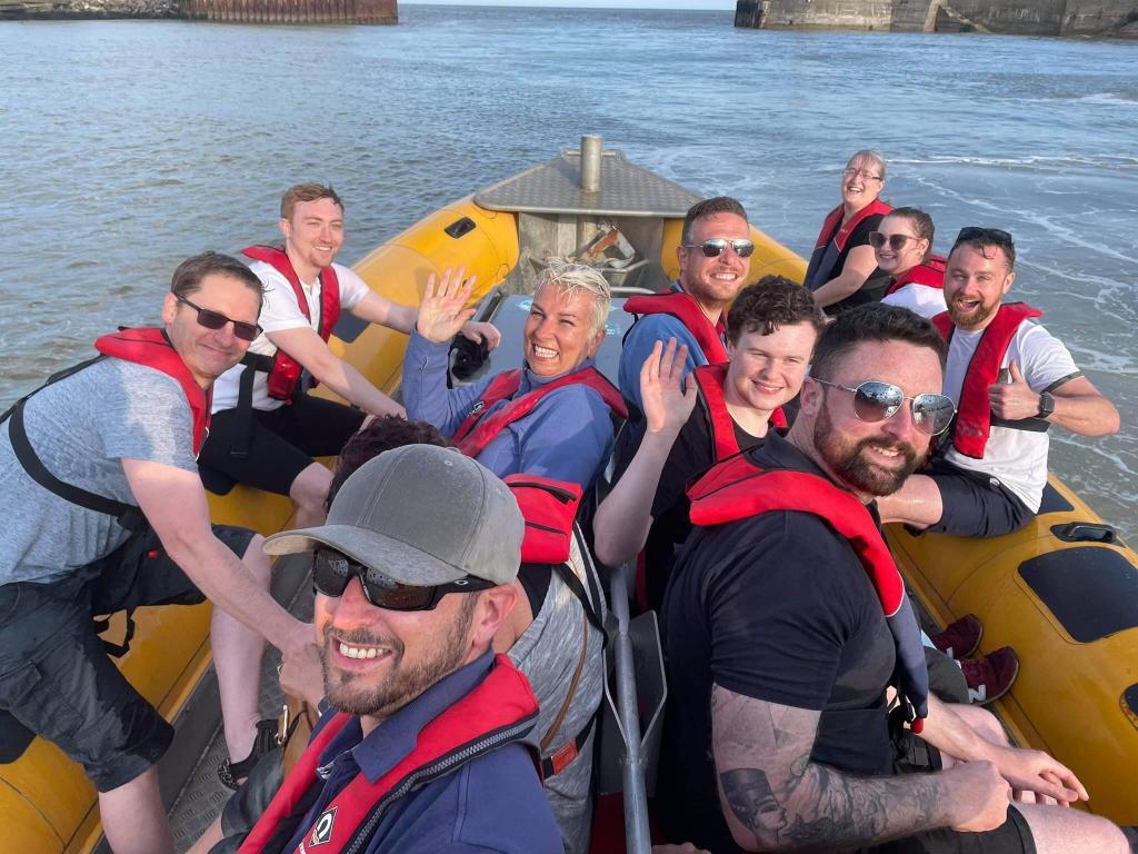 Group of passengers on our boat